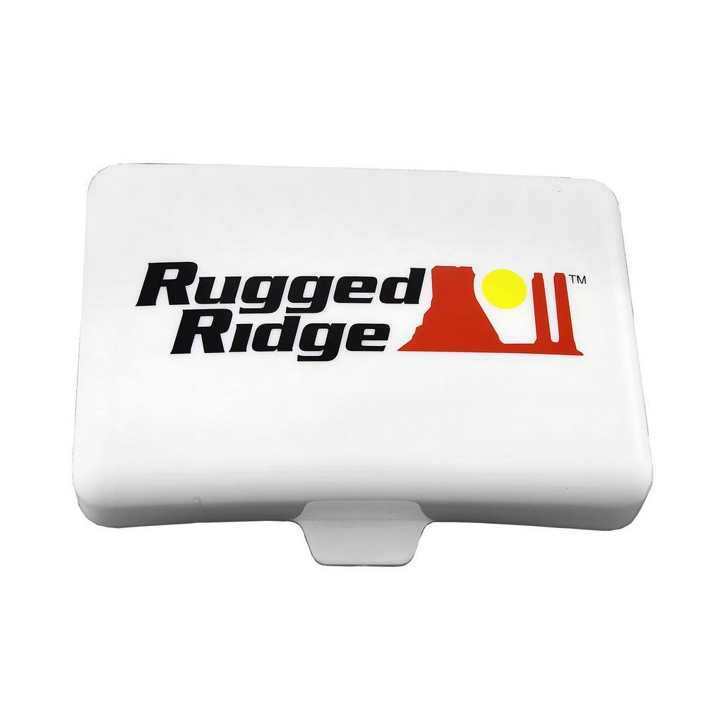 Rugged Ridge Rectangular OffRoad Light Cover in White 15210.56 The