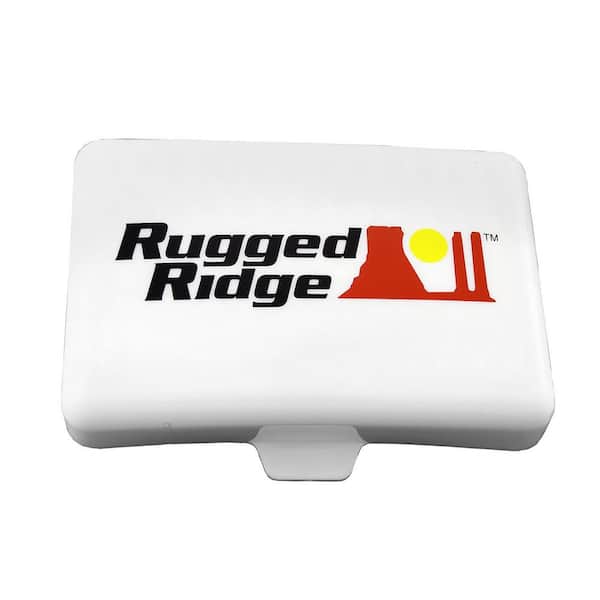 Rugged Ridge Rectangular Off-Road Light Cover in White