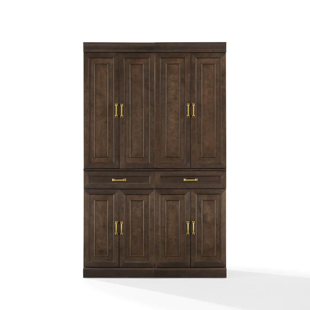Stanton Tall Brown Wood Kitchen Storage Pantry Set