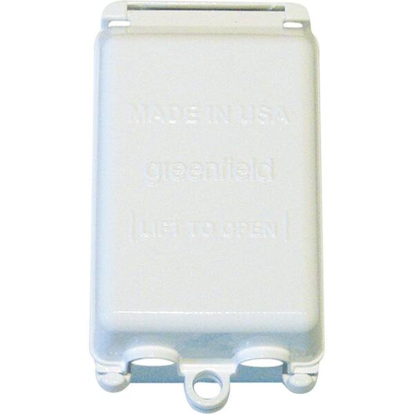 Greenfield While-In-Use Vertical Weatherproof Electric Box Cover - White (6-Pack)