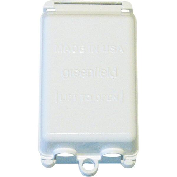 Greenfield While-In-Use Weatherproof Electrical Box Cover Vertical - White