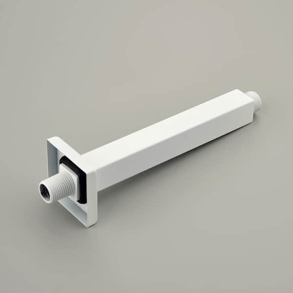 1-Spray Patterns with 2.5 GPM 10 in. Ceiling Mount Rain Fixed Shower Head in White