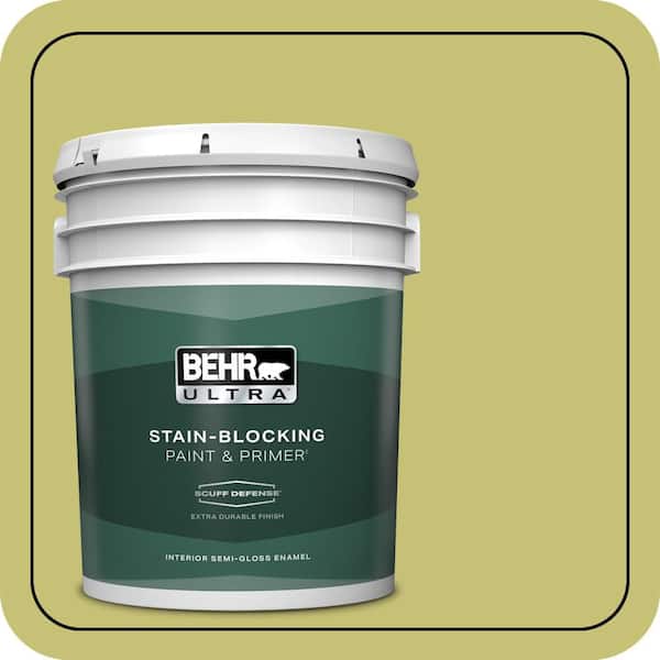 BEHR ULTRA 5 gal. #PPU9-07 Fresh Sprout Extra Durable Semi-Gloss Enamel Interior Paint & Primer
