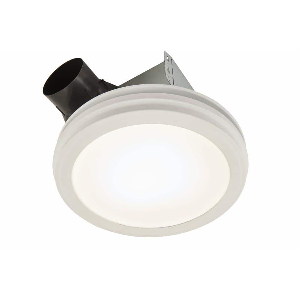 110 CFM Humidity Sensing Decorative Bathroom Exhaust Fan with Round Flat Pa