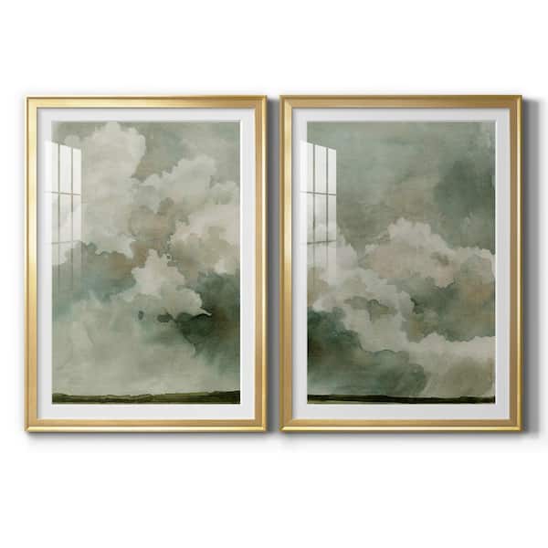 Coming Rain I by Wexford Homes 2-Pieces Framed Abstract Paper Art Print 26.5 in. x 36.5 in.