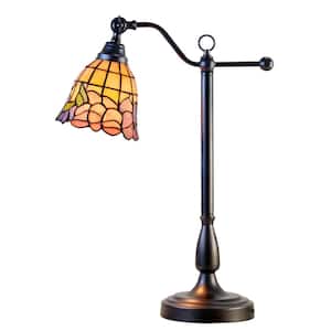 Lumisource Noah 22 .25 in. Natural Wood and Black Metal Table Lamp