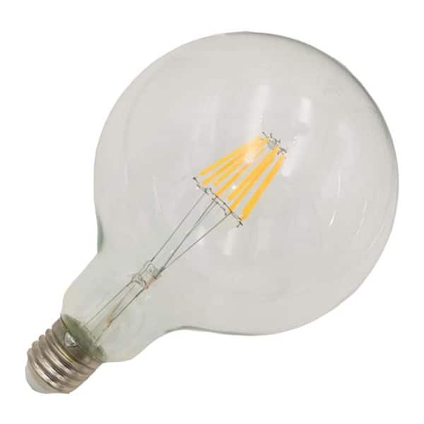 HUOKU 6-Watt 4-7/8 in. Dia G125 Dimmable E26 Medium Base Edison LED Light Bulb 2700K Warm White 40-Watt Equivalent (1-Pack)