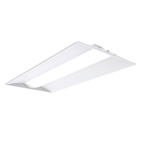 Lithonia Lighting Contractor Select STAKS 2 ft. x 4 ft. 4000/5000/6000 Lumens White Integrated LED Troffer