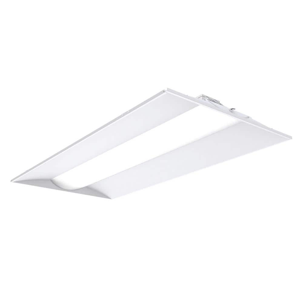 Lithonia Lighting Contractor Select STAKS 2 ft. x 4 ft. 4000/5000/6000 Lumens White Integrated LED Troffer