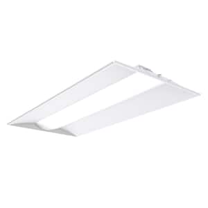 White LED Lay-in Troffer with Smooth White Lens x 2 ft Lithonia Lighting 2 ft 