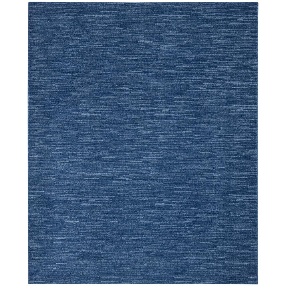Nourison Essentials 7 ft. x 10 ft. Navy Blue Solid Contemporary Indoor ...