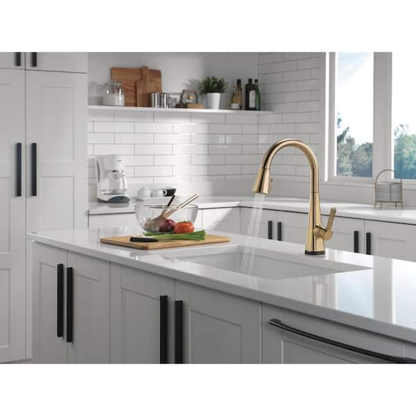 Delta Faucet Lenta top Touch Kitchen Faucet Brushed Nickel (DD2)