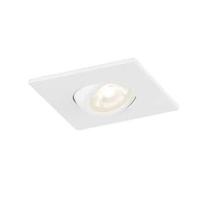 Midway 2 in. Mini Square 2700K-5000K Selectable CCT Remodel IC Airtight Gimbal Integrated LED Recessed Light Kit White