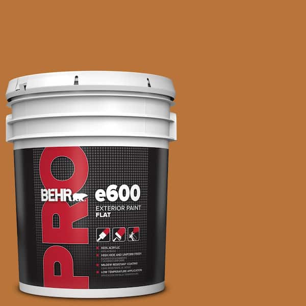 BEHR PRO 5 gal. #S-H-280 Acorn Spice Flat Exterior Paint