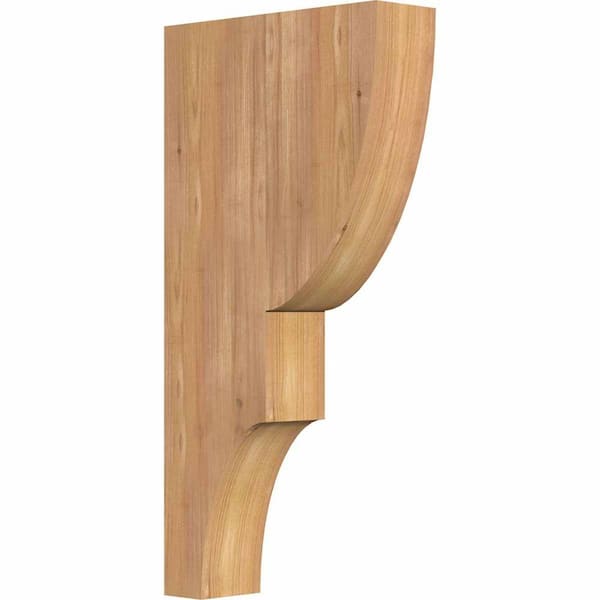 Ekena Millwork 3-1/2 in. x 12 in. x 24 in. Western Red Cedar Ridgewood Smooth Corbel