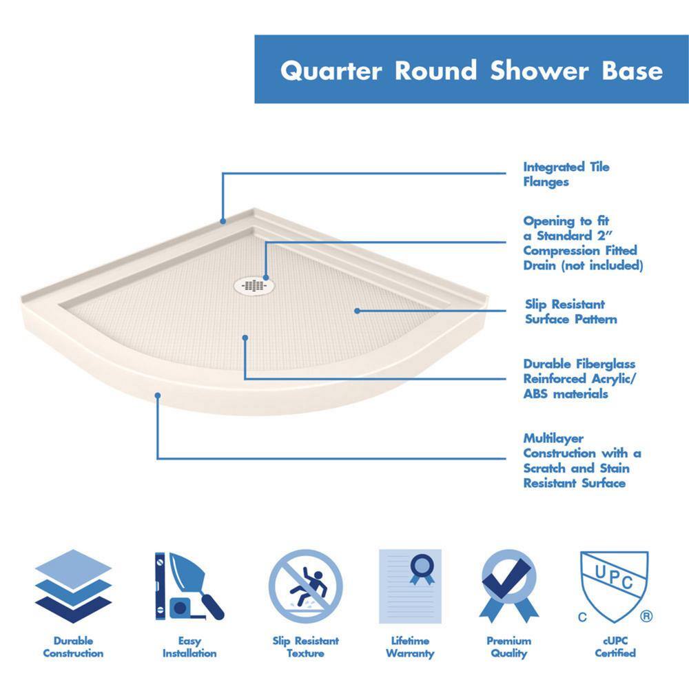 Prime 33" Frosted Glass Sliding Shower Enclosure with Oil Rubbed Bronze Frame