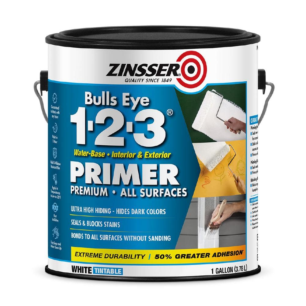 Bulls Eye 1-2-3 1 Gallon White Water Based Interior/Exterior Primer and Sealer (4-Pack) price history on PriceWatchPro