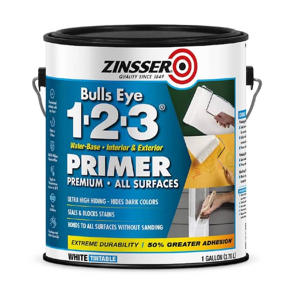 Zinsser Bulls Eye 1-2-3 1 Gallon White Water Based Interior/Exterior Primer and Sealer (4-Pack)