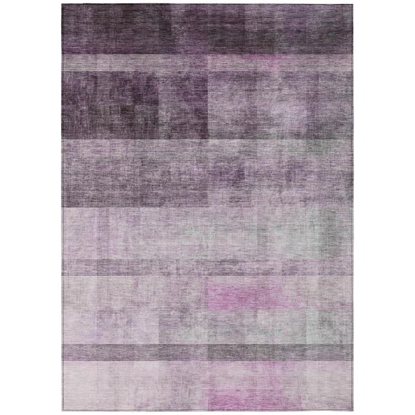 Chantille ACN568 Purple 5 ft. x 7 ft. 6 in. Machine Washable Indoor/Outdoor Geometric Area Rug