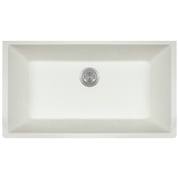 Polaris Sinks Undermount Granite 33 in. Single Bowl Kitchen Sink in ...