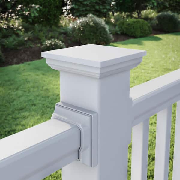 4 in. x 4 in. White Composite Deck Post Cap (18-Pack)
