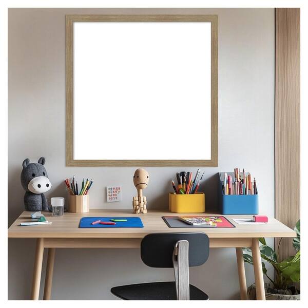 Amanti Art Woodgrain Stripe Mocha 26 in. x 26 in. Wood Framed Dry