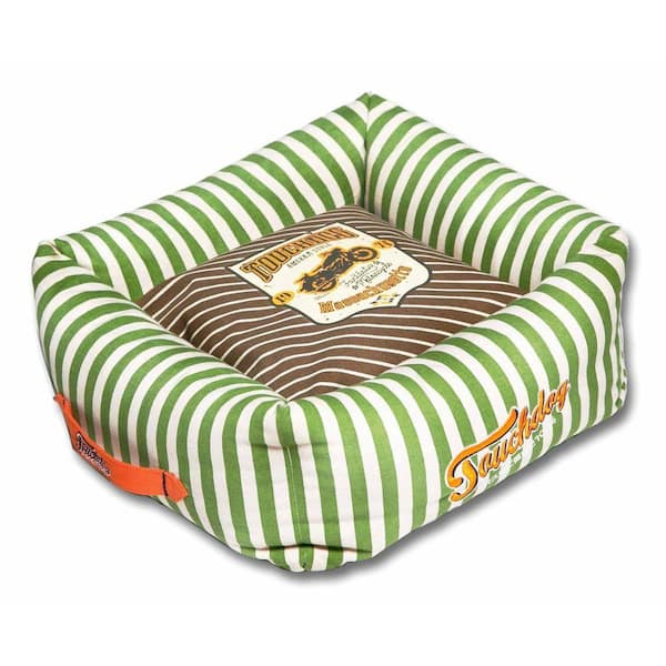 Touchdog Large Brown and Spearmint Green Bed