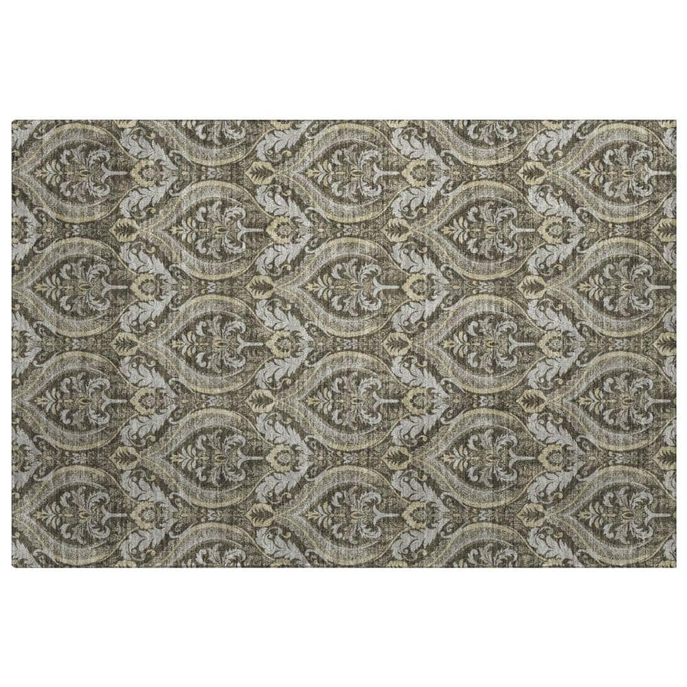 Dream Shag Premium Machine Washable Abstract ADS572 Taupe 3 ft. x 4 ft. Area Rug price history on PriceWatchPro