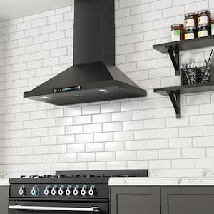 black range hood fan