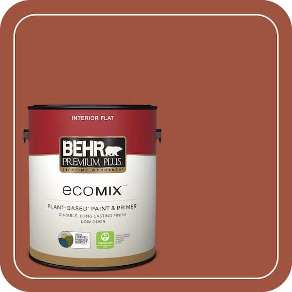 1 gal. #MQ1-25 Kalahari Sunset Flat EcoMix Plant-Based Interior Paint & Primer