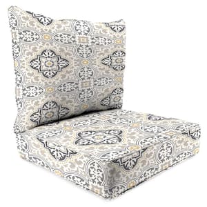 46.5 in. L x 24 in. W x 6 in. T Deep Seating Outdoor Chair Seat and Back Cushion Set in Rave Grey