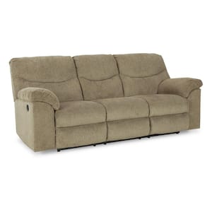 41 in. Pillow Top Arm Polyester Rectangle Manual Recliner Sofa in. Brown