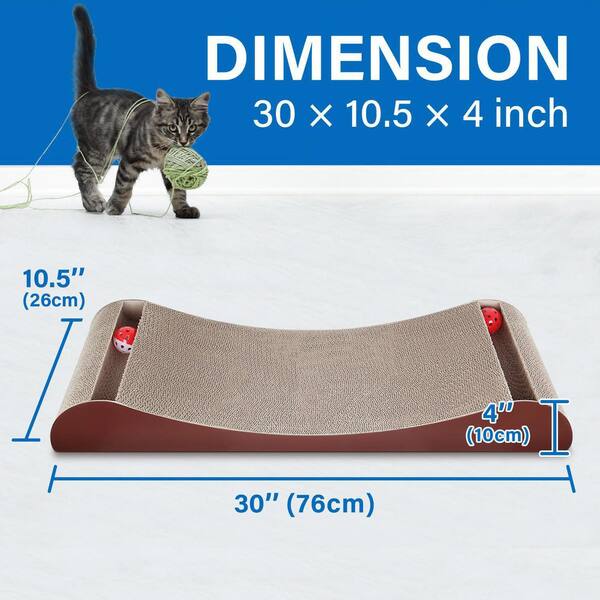 B Baosity Cats Scratcher Cardboard Corrugated Scratch Pad Lounge Mat Cardboard Cat Bed Cat Scratcher Bed For Kitty Resting Carpets Sleeping, Round Giraffe 43cm