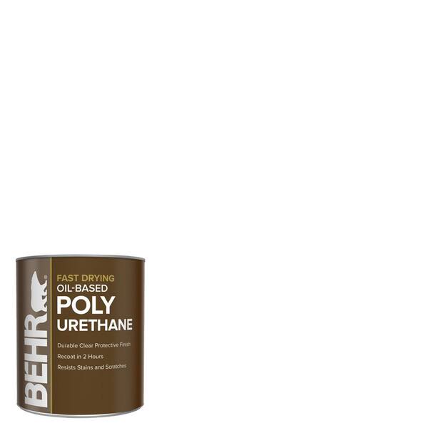 Behr 1 Qt Gloss Clear Oil Based Interior Fast Drying Polyurethane B710404 The Home Depot