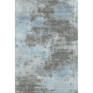Mayfield Premium Machine Washable Abstract AMF2065 Taupe 5 ft. x 7 ft. 6 in. Area Rug