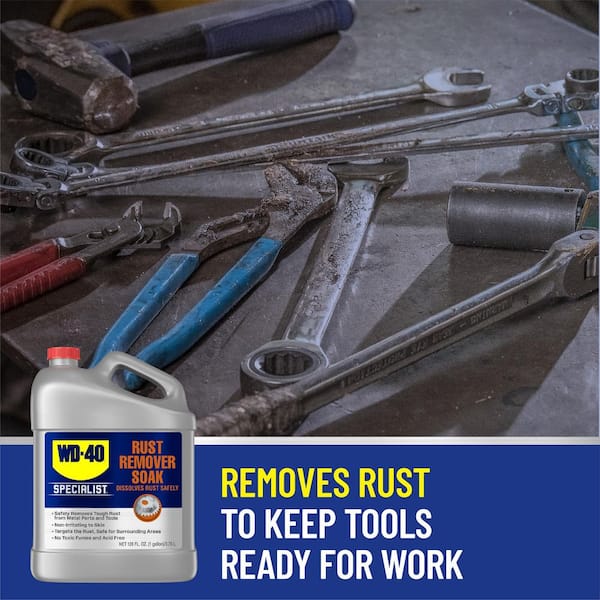WD-40 SPECIALIST - 1 Gal. Rust Remover Soak, Dissolves Rust Safely, Biodegradable