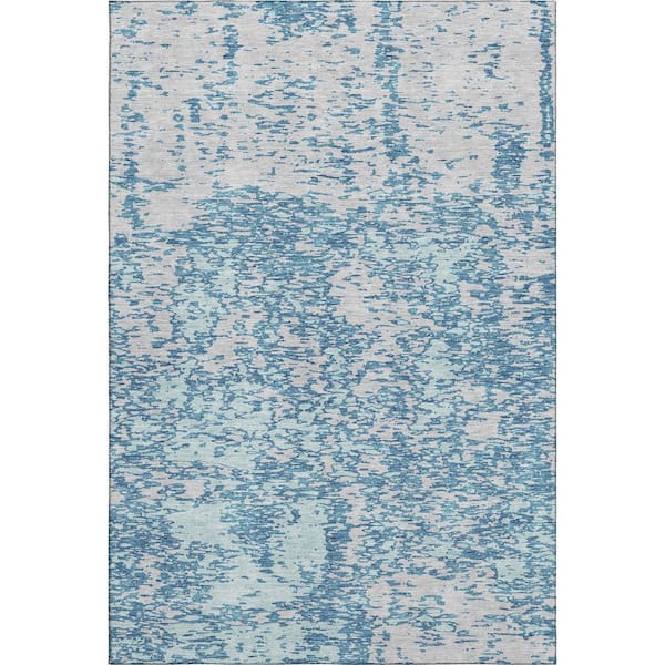 Addison Rugs Mayfield Premium Machine Washable Abstract AMF946 Teal 3 ft. x 4 ft. Area Rug