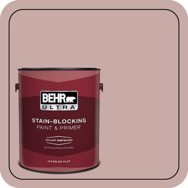 BEHR ULTRA 1 gal. #130E-3 Rosy Tan Extra Durable Flat Interior Paint & Primer