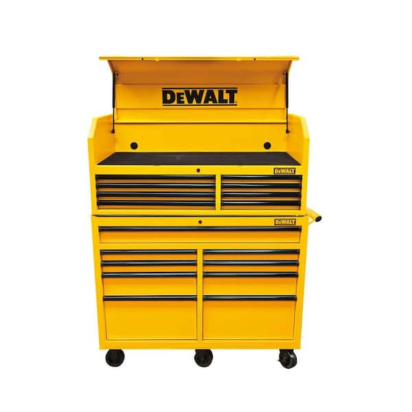 DEWALT - 52 in. 17-Drawer Rolling Bottom Tool Chest and Cabinet Combo in Yellow