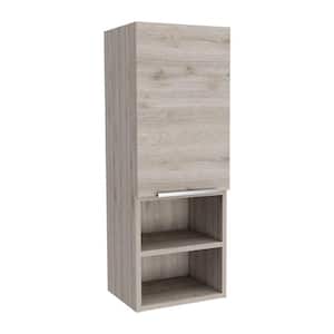 11.80 in. W x 32.10 in. H Light Gray Surface Mount Wooden Medicine Cabinet without Mirror