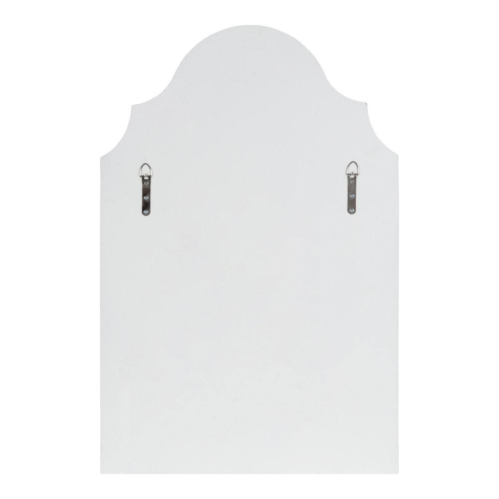 Leanna Coastal Arched Wall Mirror with Scalloped Edges, 20x30, White