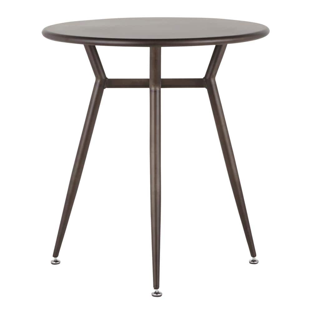 27.75'' Antique Black Round Industrial Metal Dinette Table