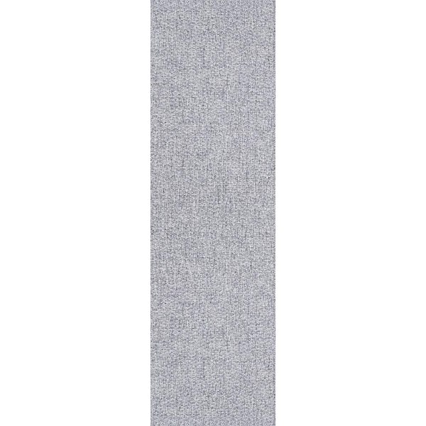 Grey 2 ft. x 7 ft. Wooly Easy Jute Washable Indoor Outdoor Area Rug