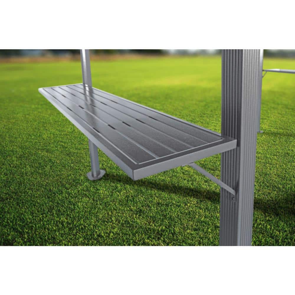Gray 7 Ft. x 5.5 Ft. Metal Grill Gazebo with Fabric Roof
