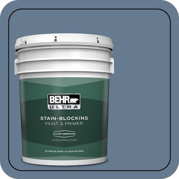 BEHR ULTRA 5 gal. #S510-5 Skinny Jeans Extra Durable Semi-Gloss Enamel Interior Paint & Primer