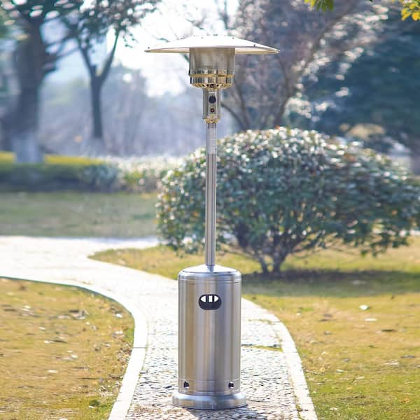 Hampton Bay Btu Stainless Steel Patio Heater Nczh G Ss The Home Depot