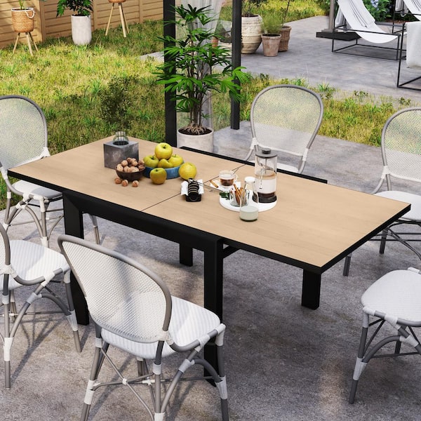 Outsunny Aluminum Outdoor Dining Table for 4-6 Person 35.5