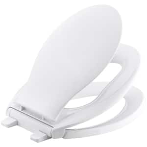 Transitions Quiet-Close Elongated Closed Front Toilet Seat with Grip-Tight Bumpers in White