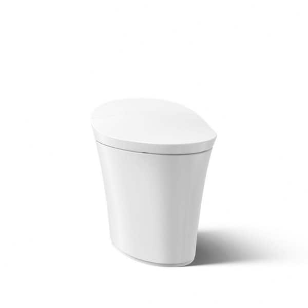 Veil Comfort Height Intelligent 1-Piece 0.8 GPF Dual Flush Elongated Toilet in White with built in bidet, Seat Included