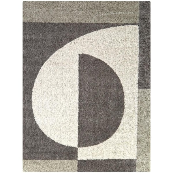 BALTA Aphra Charcoal 8 ft. x 10 ft. Geometric Area Rug